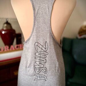 Zumba Fitness Backless Gray Dress